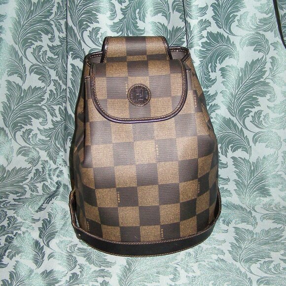 RARE Fendi Backpack/Sling bag Unisex Chess Board Pattern - Picture 4 of 14